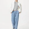 Unisex stretch-bukser med kort lengde | Denim