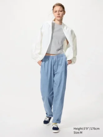 Unisex stretch-bukser med kort lengde | Denim