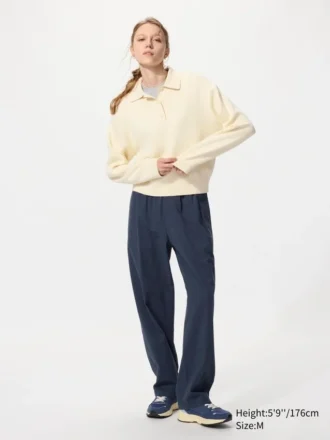 Unisex stretch-bukser med kort lengde | Seersucker