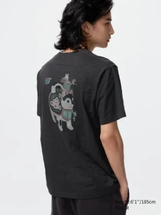 Unisex Ukiyo-E Animals UT grafisk T-skjorte