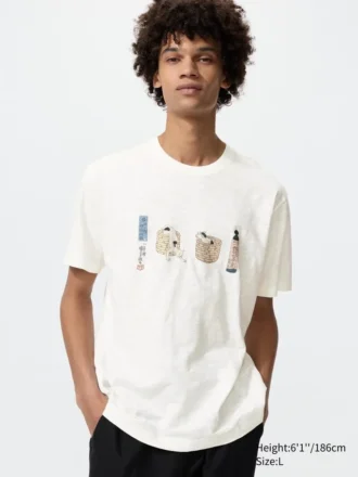 Unisex Ukiyo-E Animals UT grafisk T-skjorte