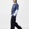 Unisex Ukiyo-E Blue UT grafisk T-skjorte
