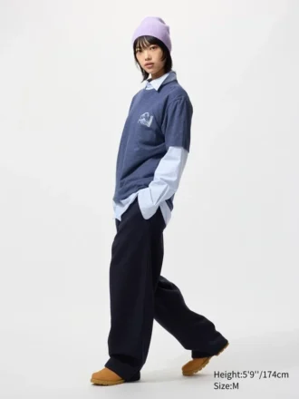 Unisex Ukiyo-E Blue UT grafisk T-skjorte