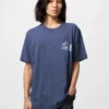 Unisex Ukiyo-E Blue UT grafisk T-skjorte