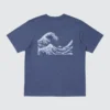 Unisex Ukiyo-E Blue UT grafisk T-skjorte