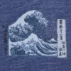 Unisex Ukiyo-E Blue UT grafisk T-skjorte