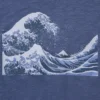 Unisex Ukiyo-E Blue UT grafisk T-skjorte