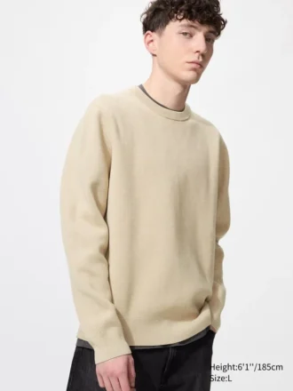 Unisex vaskbar Milano-ribbestrikket genser