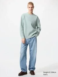 Unisex vaskbar Milano-ribbestrikket genser