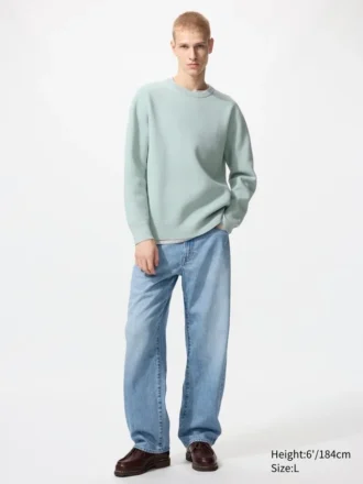 Unisex vaskbar Milano-ribbestrikket genser