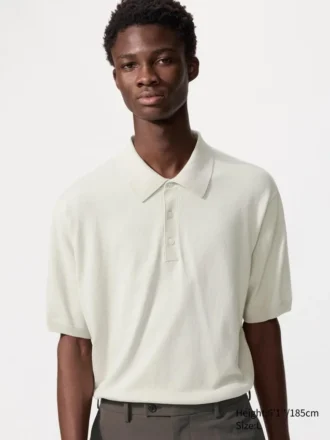 Unisex vaskbar strikket pologensere | Kort erme