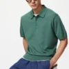 Unisex vaskbar strikket pologensere | Kort erme