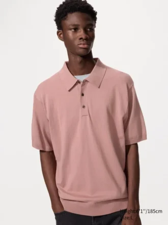 Unisex vaskbar strikket pologensere | Kort erme