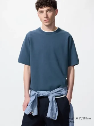 Unisex vaskbar T-skjorte i ribbestrikket Milano-strikk