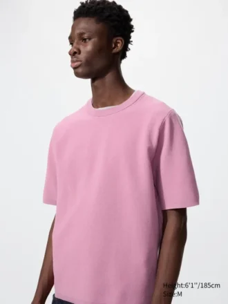 Unisex vaskbar T-skjorte i ribbestrikket Milano-strikk