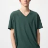 V-hals-T-skjorte i Supima Cotton for menn