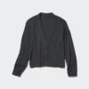 Vaskbar ribbestrikket cardigan for kvinner