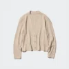 Vaskbar ribbestrikket cardigan for kvinner