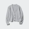 Vaskbar ribbestrikket cardigan for kvinner