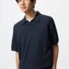 Vaskbar strikket Skipper-pologensere for menn