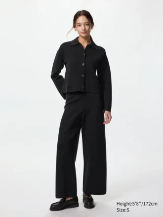 Vaskbare Milano-ribbede bukser for kvinner
