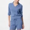 Vaskbare ribbestrikkede shorts for kvinner