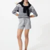 Vaskbare ribbestrikkede shorts for kvinner