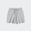 Vaskbare ribbestrikkede shorts for kvinner