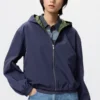 Vindtett kort parkas for damer