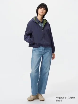 Vindtett kort parkas for damer