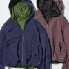Vindtett kort parkas for damer